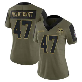 Women's Kevin McDermott Olive Limited 2021 Salute To Service Football Jersey